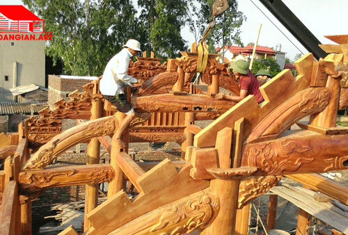 Nhà Gỗ Lim 4 Mái